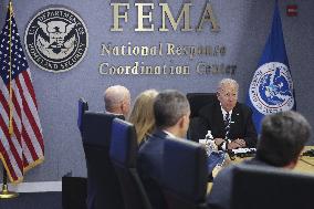 President Biden receives briefing on the Atlantic Ocean hurricane outlook