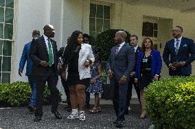 Members of the George Floyd family Meet with President Biden andVice President Kamala Harris