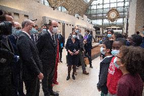 PM Castex Visits The Orsay Museum - Paris