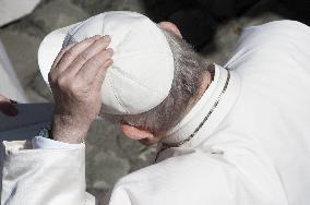 Pope Francis arrives for his weekly general audience