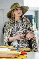 Queen Maxima Visits Leather Company - Netherlands