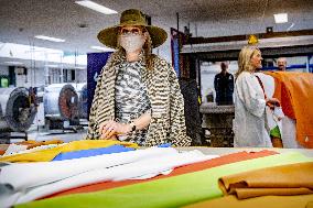 Queen Maxima Visits Leather Company - Netherlands