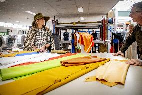 Queen Maxima Visits Leather Company - Netherlands