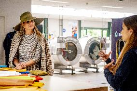 Queen Maxima Visits Leather Company - Netherlands