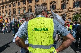 Alitalia Workers Demonstration - Rome