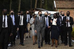 Macron Visits Polytechnic Center - Tumba