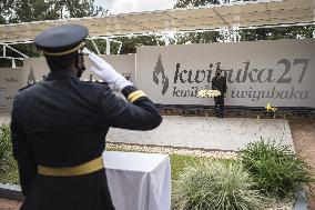 Macron Visits Genocide Memorial - Kigali