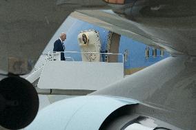 United States President Joe Biden and first lady Dr. Jill Biden board Air Force One at Joint Base Andrews