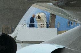 United States President Joe Biden and first lady Dr. Jill Biden board Air Force One at Joint Base Andrews