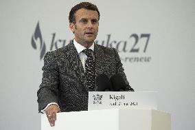 Macron Visits Genocide Memorial - Kigali