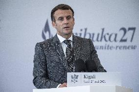 Macron Visits Genocide Memorial - Kigali