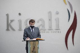 Macron Visits Genocide Memorial - Kigali