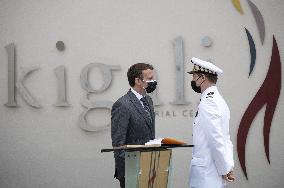 Macron Visits Genocide Memorial - Kigali