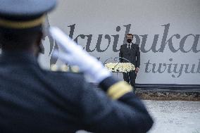 Macron Visits Genocide Memorial - Kigali