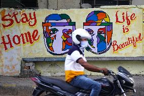 Mural on COVID-19 Coronavirus Awarness - India