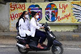 Mural on COVID-19 Coronavirus Awarness - India