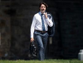 PM Justin Trudeau In The Parliamentary Precinct - Ottawa