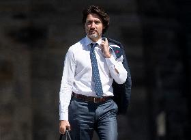 PM Justin Trudeau In The Parliamentary Precinct - Ottawa