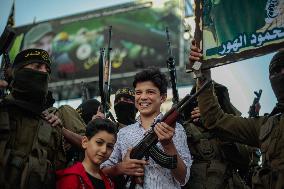 Saraya al-Quds Brigades Protest - Gaza