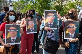 Anti Bolsonaro protest in Paris