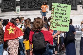 Anti Bolsonaro protest in Paris