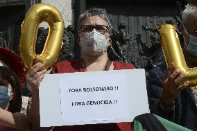 Anti Bolsonaro protest in Paris