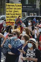 Anti Bolsonaro protest in Paris