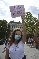 Anti Bolsonaro protest in Paris