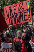 Rally to celebrate 150th anniversary of Paris Commune