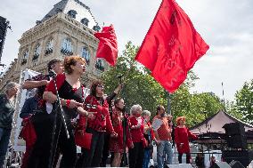 Rally to celebrate 150th anniversary of Paris Commune