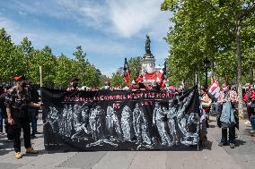 Rally to celebrate 150th anniversary of Paris Commune