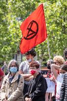 Rally to celebrate 150th anniversary of Paris Commune