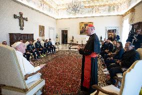 Pope Francis meets with a delegation from Athletica Vaticana