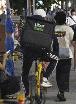 Uber Eats food delivery service in Japan
