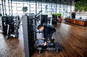 An empty gym salon preparing to reopen - Rotterdam