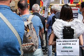 Alitalia Workers Demonstrate - Rome