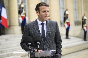 President Macron And President Fernandez Press Conference - Paris