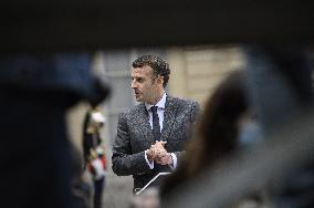 President Macron And President Fernandez Press Conference - Paris