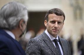 President Macron And President Fernandez Press Conference - Paris