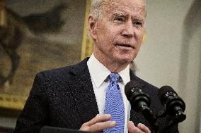 Biden Speaks On Colonial Pipeline - Washington