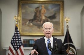 Biden Speaks On Colonial Pipeline - Washington