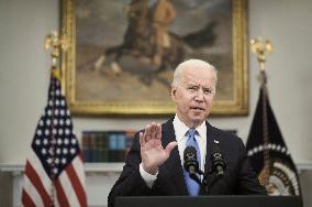 Biden Speaks On Colonial Pipeline - Washington