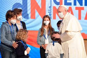 Pope Francis At States General of Natality - Rome