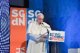 Pope Francis At States General of Natality - Rome