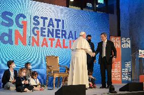 Pope Francis At States General of Natality - Rome