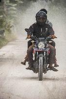 Volcanic Ash During Sinabung Volcano Eruption - Indonesia