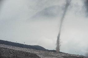 Volcanic Ash During Sinabung Volcano Eruption - Indonesia