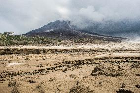 Volcanic Ash During Sinabung Volcano Eruption - Indonesia