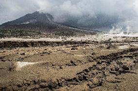 Volcanic Ash During Sinabung Volcano Eruption - Indonesia