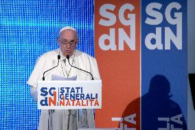Pope Francis At States General of Natality - Rome